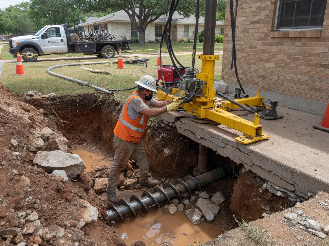 Sinking Foundation Repair in Austin